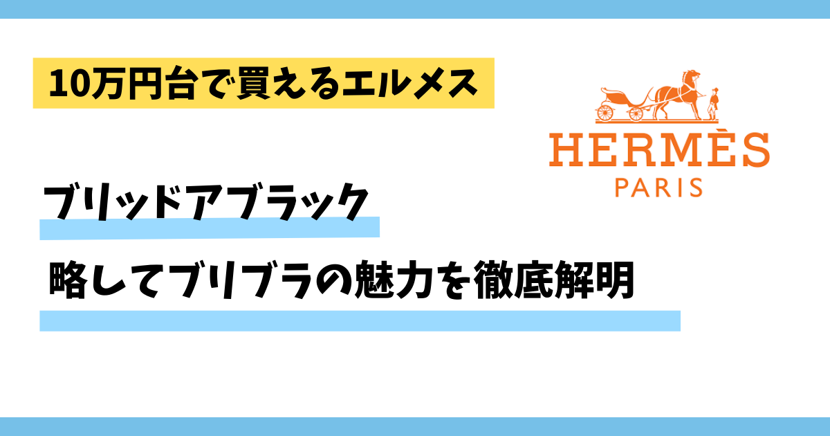 10万円台で買えるエルメス。ブリブラの魅力を徹底解説のアイキャッチ